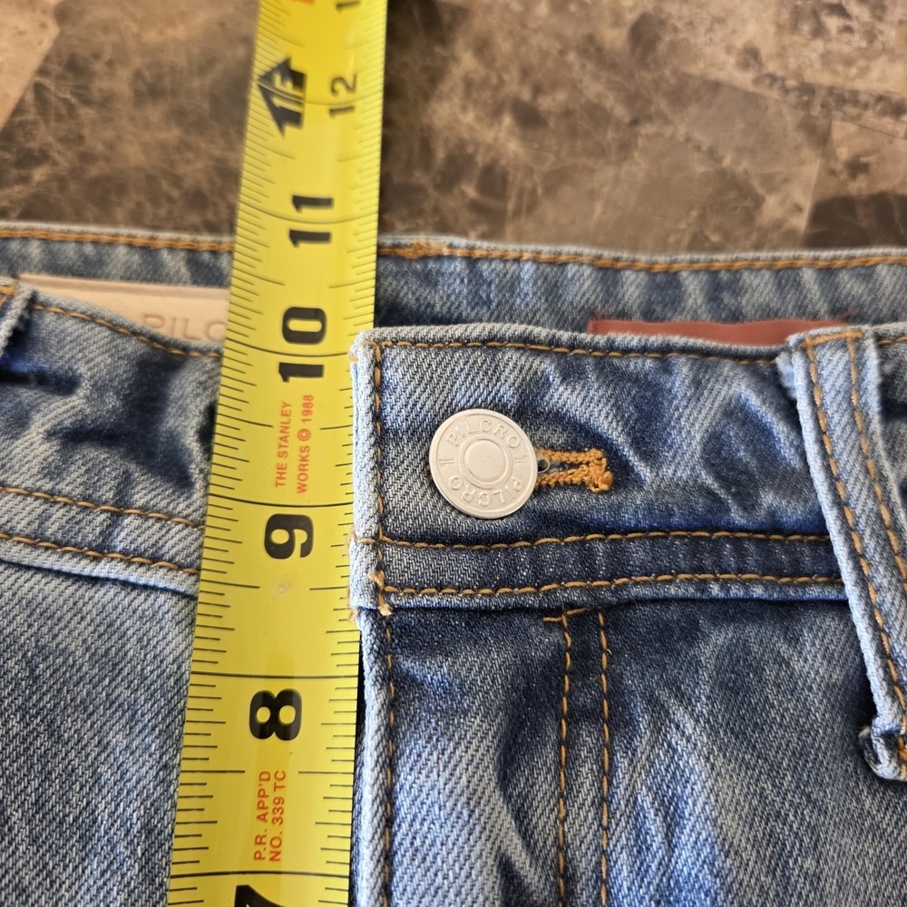 Anthropologie Pilcro 30 Slim Boyfriend Embroidered Patch Mid Rise Distress Jean - Picture 9 of 16